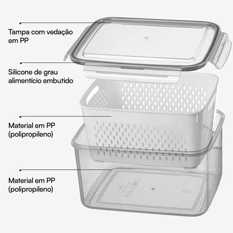 [LEVE 9 PAGUE 1] Kit Marmitas de Vidro Herméticas – ConservaGlass | ÚLTIMAS UNIDADES
